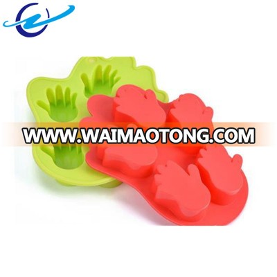 Hot tools cute Baby Hand Shape Silicone Cake Mold tray with foot shaped cake mold