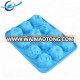 2018 new design 12 cavity silicone silicone flowerpot cake mould with cake fondant mold